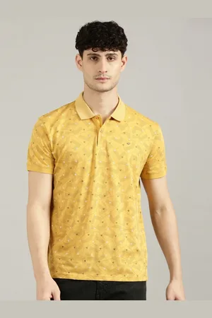Joven Men Conversational Printed Polo Collar Cotton T-shirt