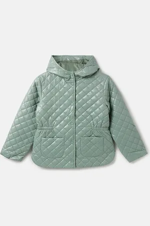 Benetton Girls Hooded Quilted Jacket