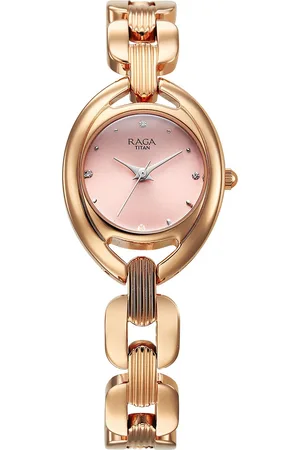 Titan Women Brass Mother of Pearl Dial & Stainless Steel Bracelet Style Straps Analogue Watch 95306WM01