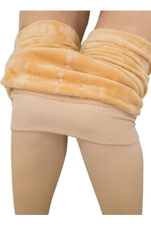 ZeroKaata Women High Waist Fleece Winter Fur Pantyhose Stockings