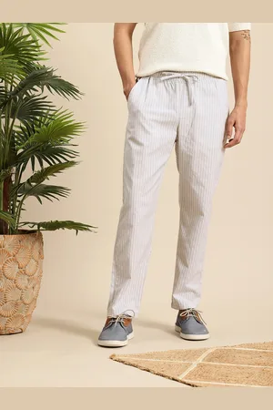 Mast & Harbour Men Striped Relaxed Trousers