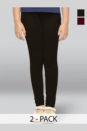 Lyra Girls Pack Of 2 Cotton Ankle-Length Leggings