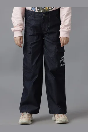UNDER FOURTEEN ONLY Girls Flared Cargo Jeans
