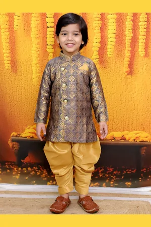 BownBee Boys Printed Sherwani Set