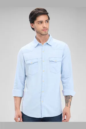 SPYKAR Men Solid Pocket Detailing Slim Fit Casual Shirt