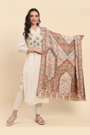 La Vastraa Women Floral Woven Design Shawl