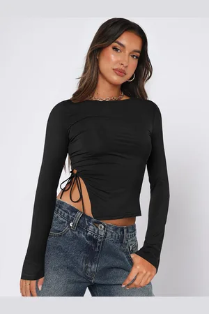 JC Mode Women Boat Neck Fitted Crop Top