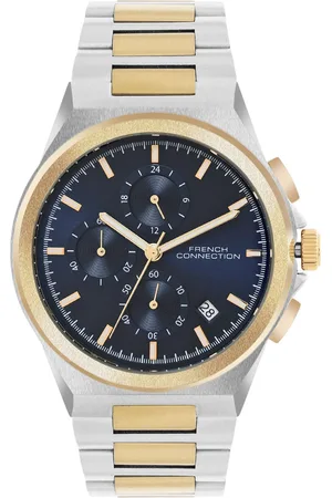 French Connection Men Patterned Dial & Stainless Steel Bracelet Style Straps Analogue Watch FCH02TM-U