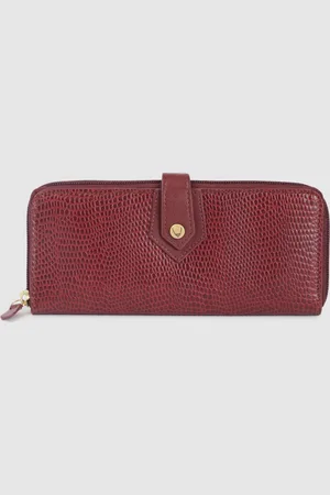 Hidesign Women Leather RFID Zip Around Wallet