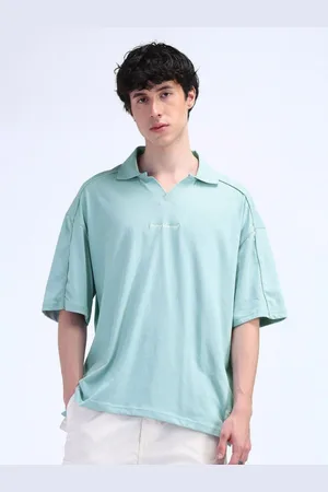 Flying Machine Men Printed Polo Collar T-shirt