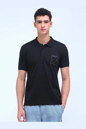 Flying Machine Men Printed Polo Collar T-shirt