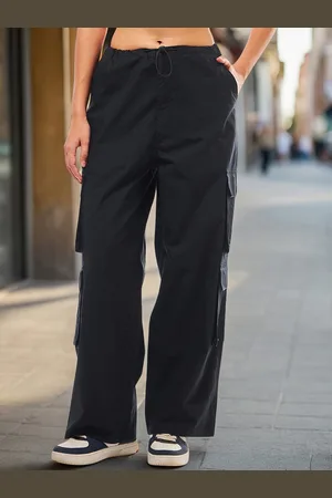 Bewakoof Women Baggy Oversized Cargo Parachute Pants
