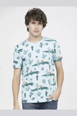 LocoMotive Men Graphic Printed Round Neck Cotton Slim Fit T-shirt