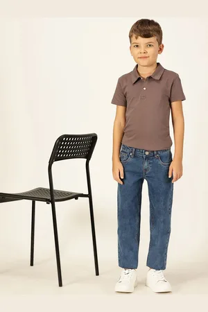 French Connection Boys Cotton Smart Tapered Fit Mid-Rise Stretchable Jeans