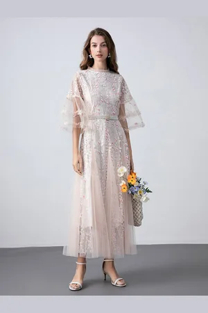 JC Collection Women Flared Sleeve Maxi Dress
