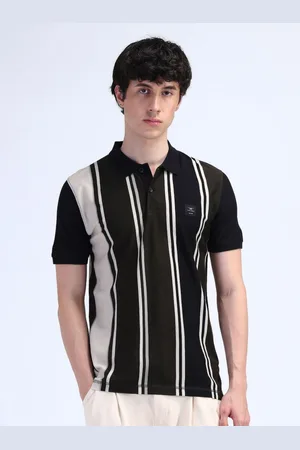 Flying Machine Men Colourblocked Polo Collar T-shirt