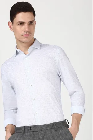 Peter England Men Abstract Printed Slim Fit Opaque Formal Shirt