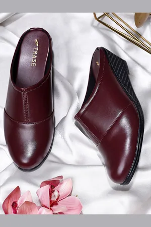 TRASE Women Open Back Wedge Mules