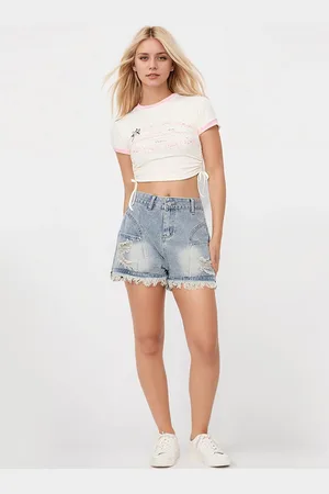 JC Mode Women Round Neck Crop Top