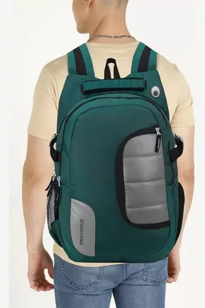 Provogue Unisex Contrast Detail Ergonomic Backpack With Rain Cover