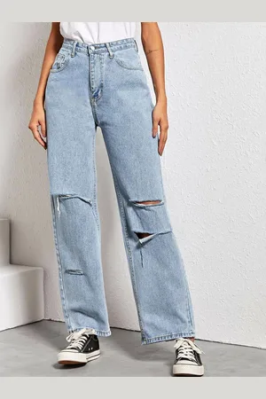 KOTTY Women Straight Fit High-Rise Cotton Stretchable Jeans