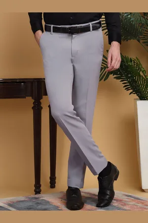 KLOTTHE Men Solid Mid-Rise Slim Fit Formal Trouser