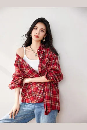JC Collection Women Tartan Checks Opaque Checked Casual Shirt
