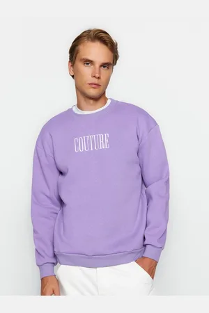 Trendyol Men Typography Printed Round Neck Pullover Sweatshirt