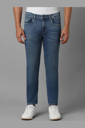 Louis Philippe Men Heavy Fade Mid Rise Regular Fit Jeans