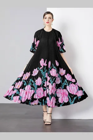 JC Collection Women Floral Print Fit & Flare Maxi Dress