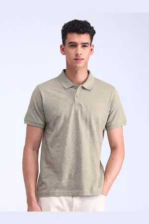 Flying Machine Men Printed Polo Collar T-shirt