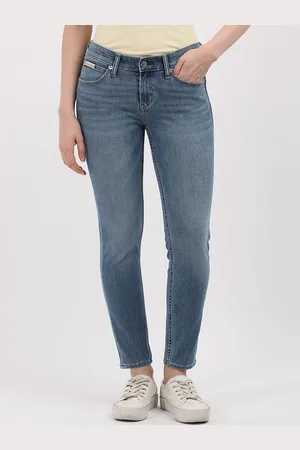 Calvin Klein Women Body Skinny Fit Mid-Rise Heavy Fade Jeans