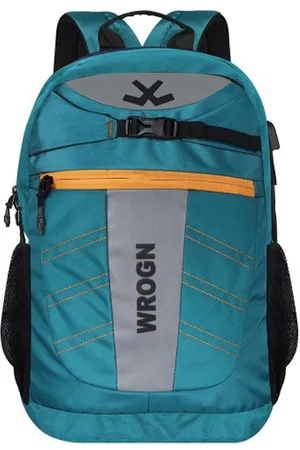 WROGN Unisex Teal Embellished Backpack with Reflective Strip