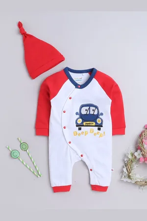 BUMZEE Infant Boys Graphic Printed Romper