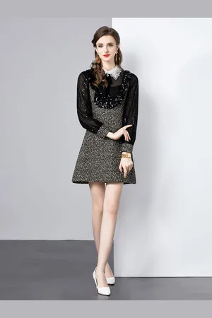 JC Collection Women Embellished A-line Mini Dress
