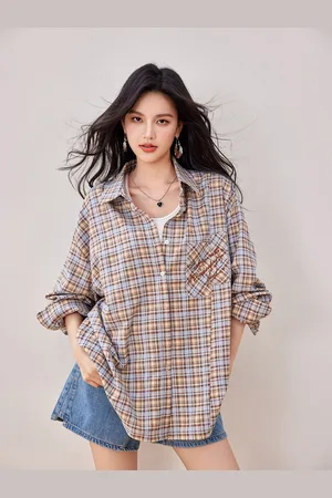 JC Collection Women Tartan Checks Opaque Checked Casual Shirt