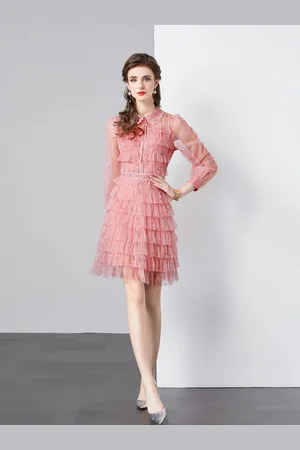JC Collection Women Floral Printed Self Design Shirt Collar Fit & Flare Above Knee Dress