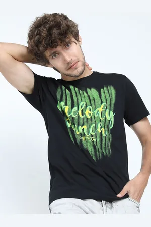LocoMotive Men Typography Printed Round Neck Cotton Slim Fit T-shirt