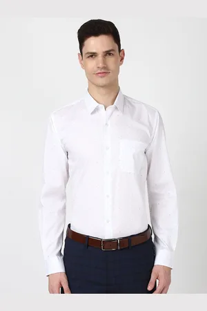 Peter England Men Micro Ditsy Printed Opaque Formal Shirt