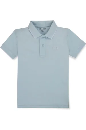 Gini and Jony Boys Solid Polo Collar Cotton T-shirt