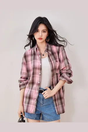 JC Collection Women Tartan Checks Opaque Checked Casual Shirt