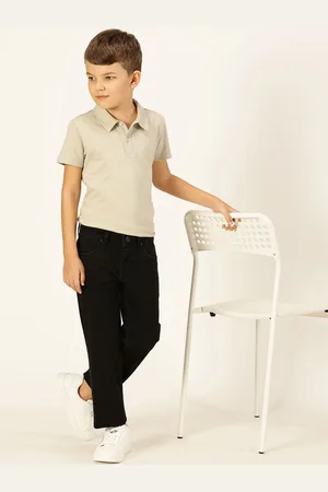 French Connection Boys Smart Tapered Fit Mid-Rise Stretchable Jeans