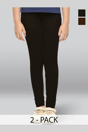 Lyra Girls Pack Of 2 Cotton Ankle-Length Leggings