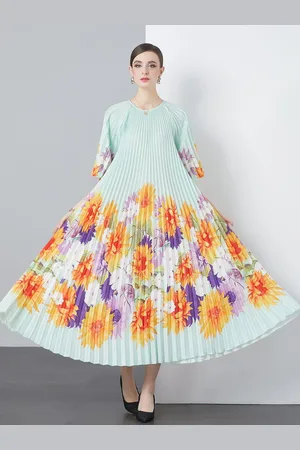 JC Collection Women Floral Printed Flared Sleeves Maxi Dress