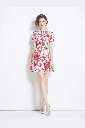 JC Collection Women Floral Printed A-Line Mini Dress