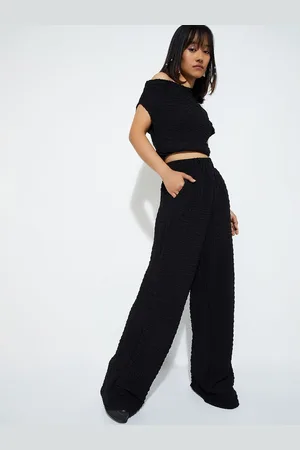 Max Collection URB_N Women Textured Wide Leg Trouser