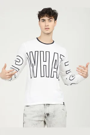 LocoMotive Men Typography Printed Round Neck Cotton Slim Fit T-shirt