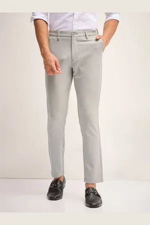The Bear House Men Mid-Rise Slim Fit Formal Trousers