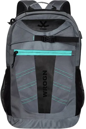 WROGN Unisex Grey Backpack with Reflective Strip