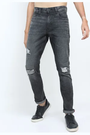LocoMotive Men Slim Fit Mildly Distressed Light Fade Stretchable Jeans